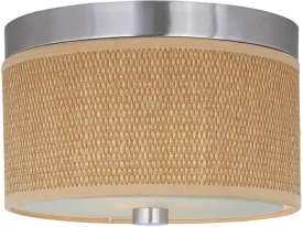 10"W Elements 2-Light Flush Mount Satin Nickel