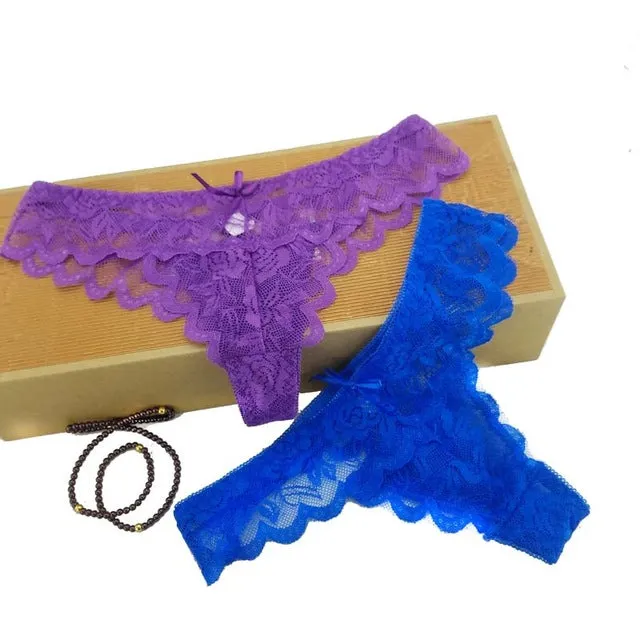 6 colors LACE Cotton Women's Sexy Thongs G-string Underwear Panties Briefs For Ladies T-back,1pcs/Lot 169