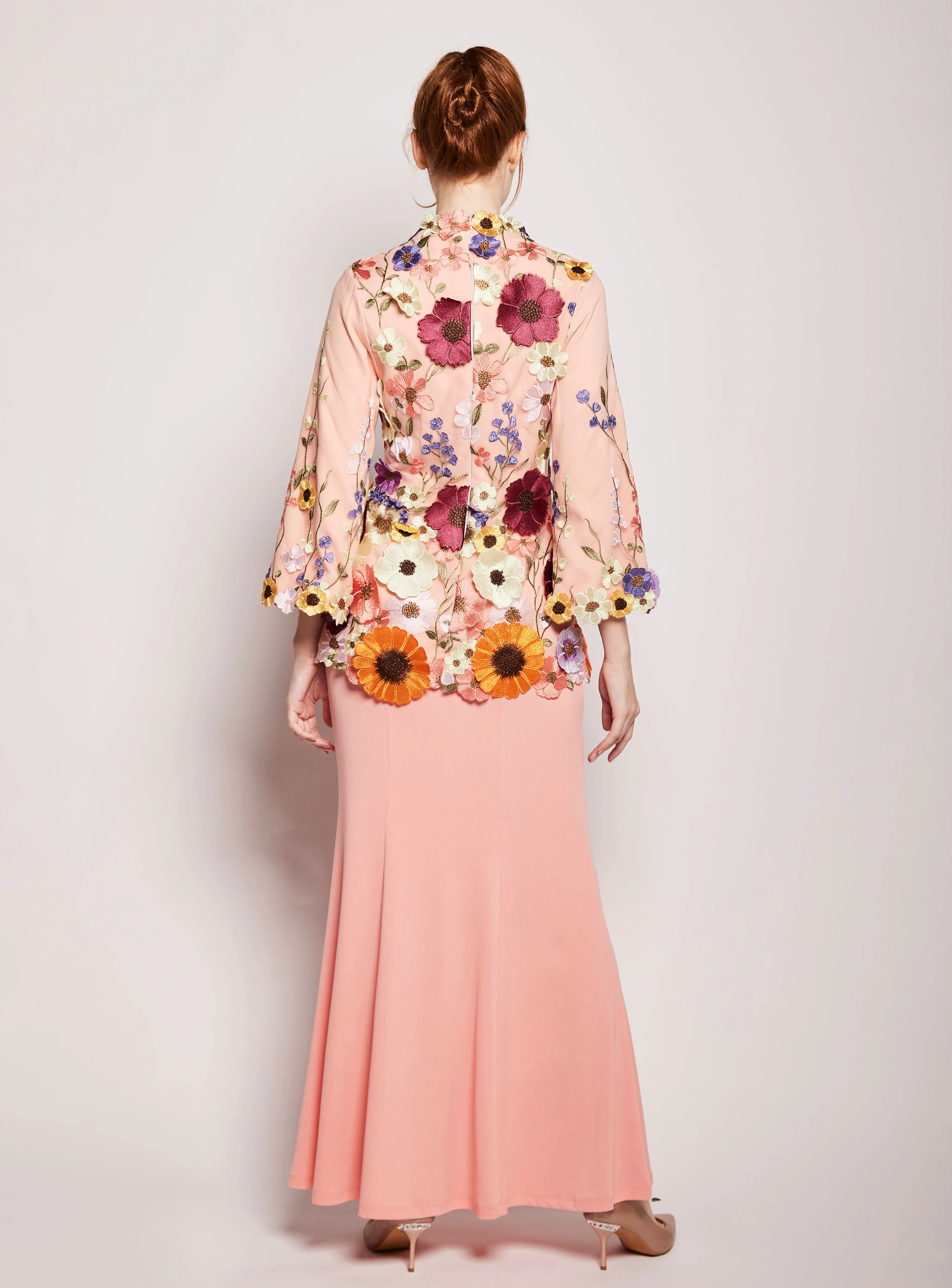 Aatiya Floral Embroidered Kurung