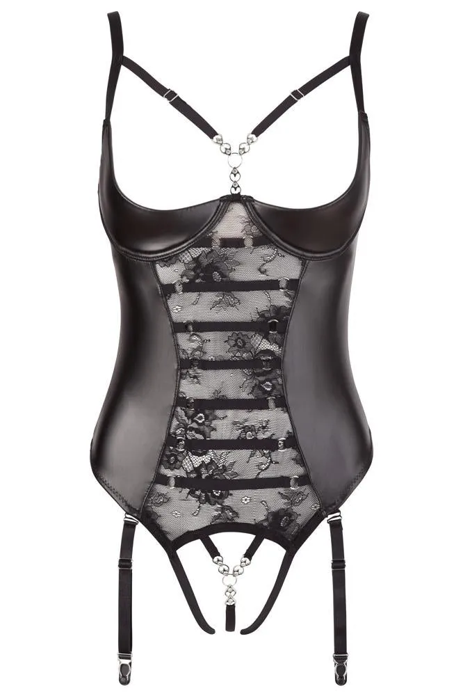 Sexy Black Lace-Up String Body - Open Back, Adjustable Fit