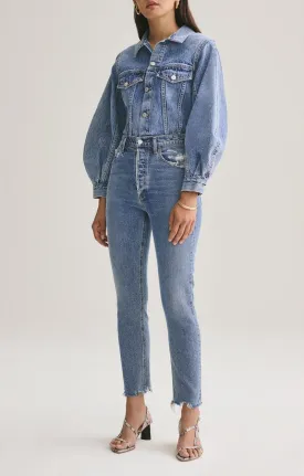 AGOLDE - Nico High Rise Slim Fit Jeans in Rooted