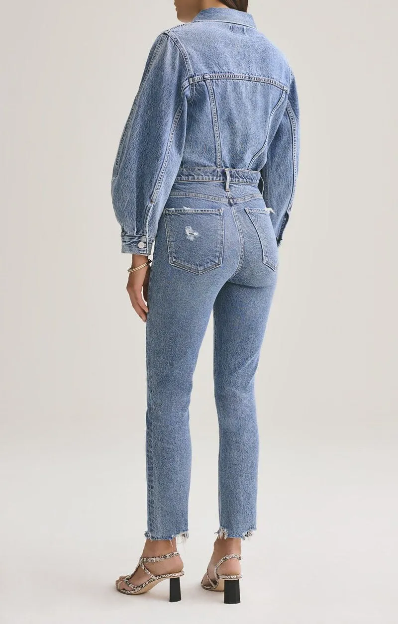 AGOLDE - Nico High Rise Slim Fit Jeans in Rooted