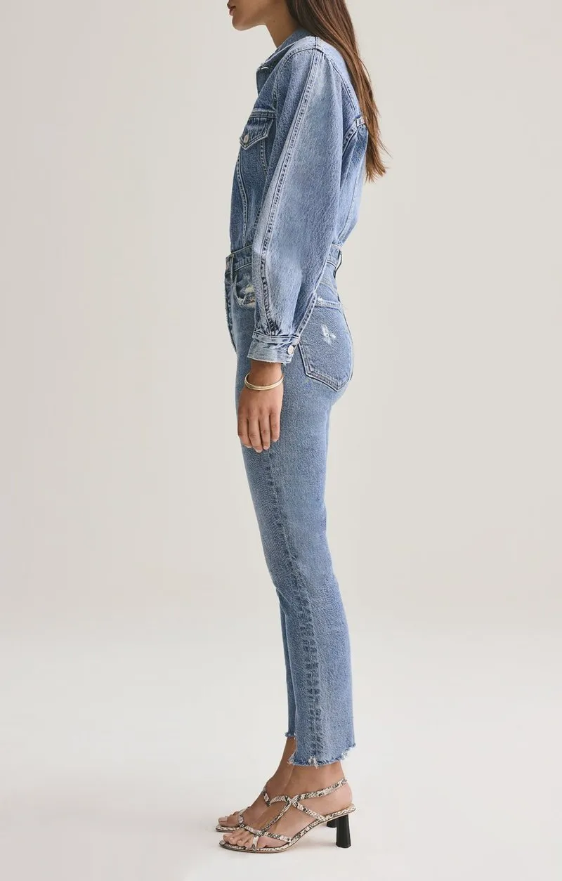 AGOLDE - Nico High Rise Slim Fit Jeans in Rooted