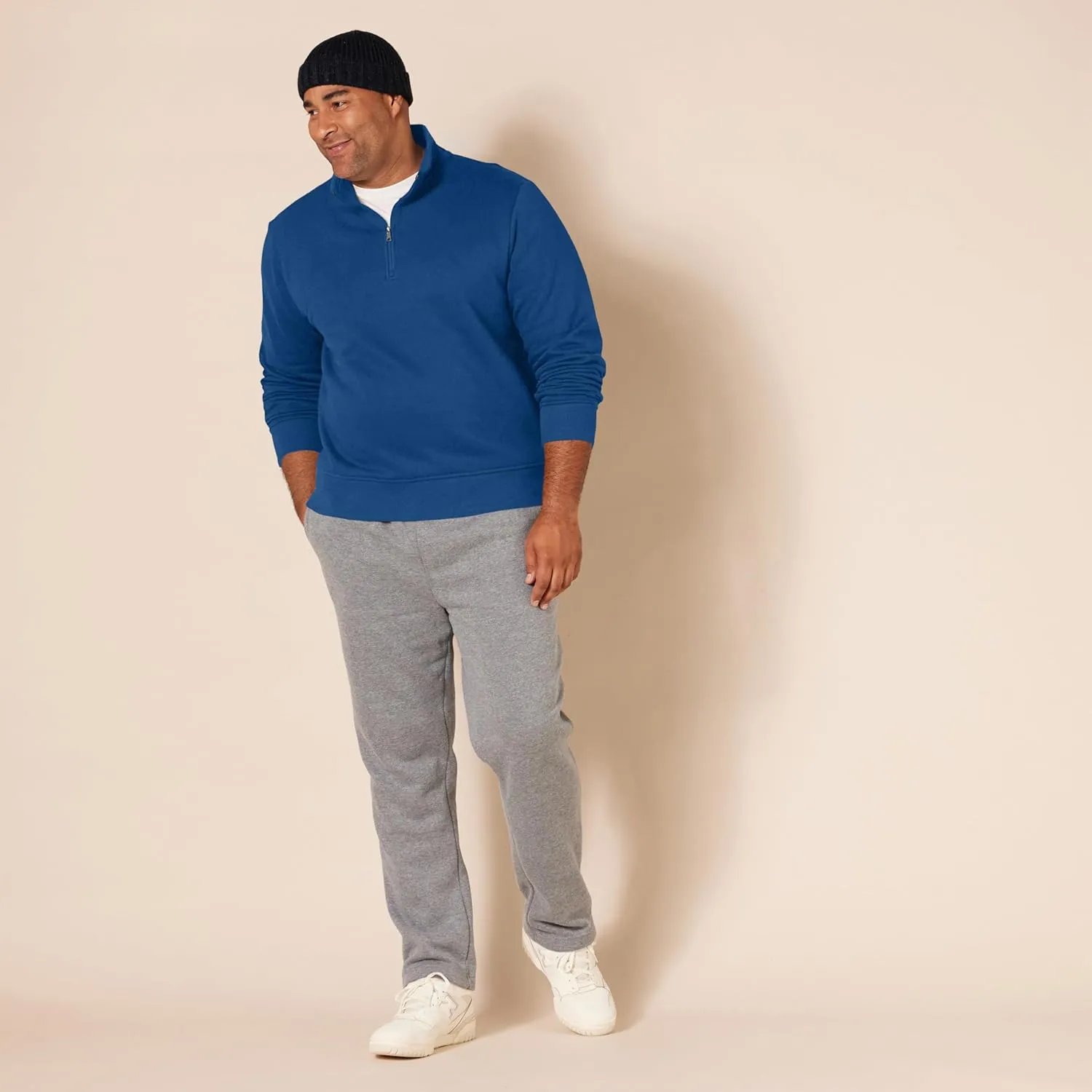 Amazon Essentials Men's Long-Sleeve Quarter-Zip Pullover Fleece Sweatshirt