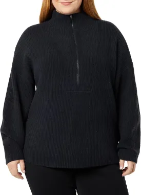 Amazon Essentials Women's Sweaters, Dressy Casual, Mid Gauge Stretch, Half Zip, Polo Collar