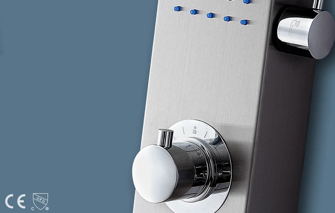 Optimized AquaMassage Shower Column PD-870 with Stainless Steel Finish