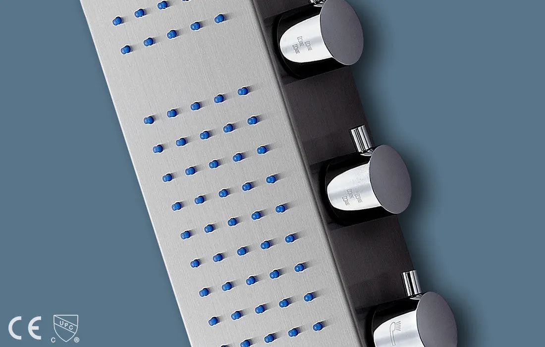 Optimized AquaMassage Shower Column PD-870 with Stainless Steel Finish