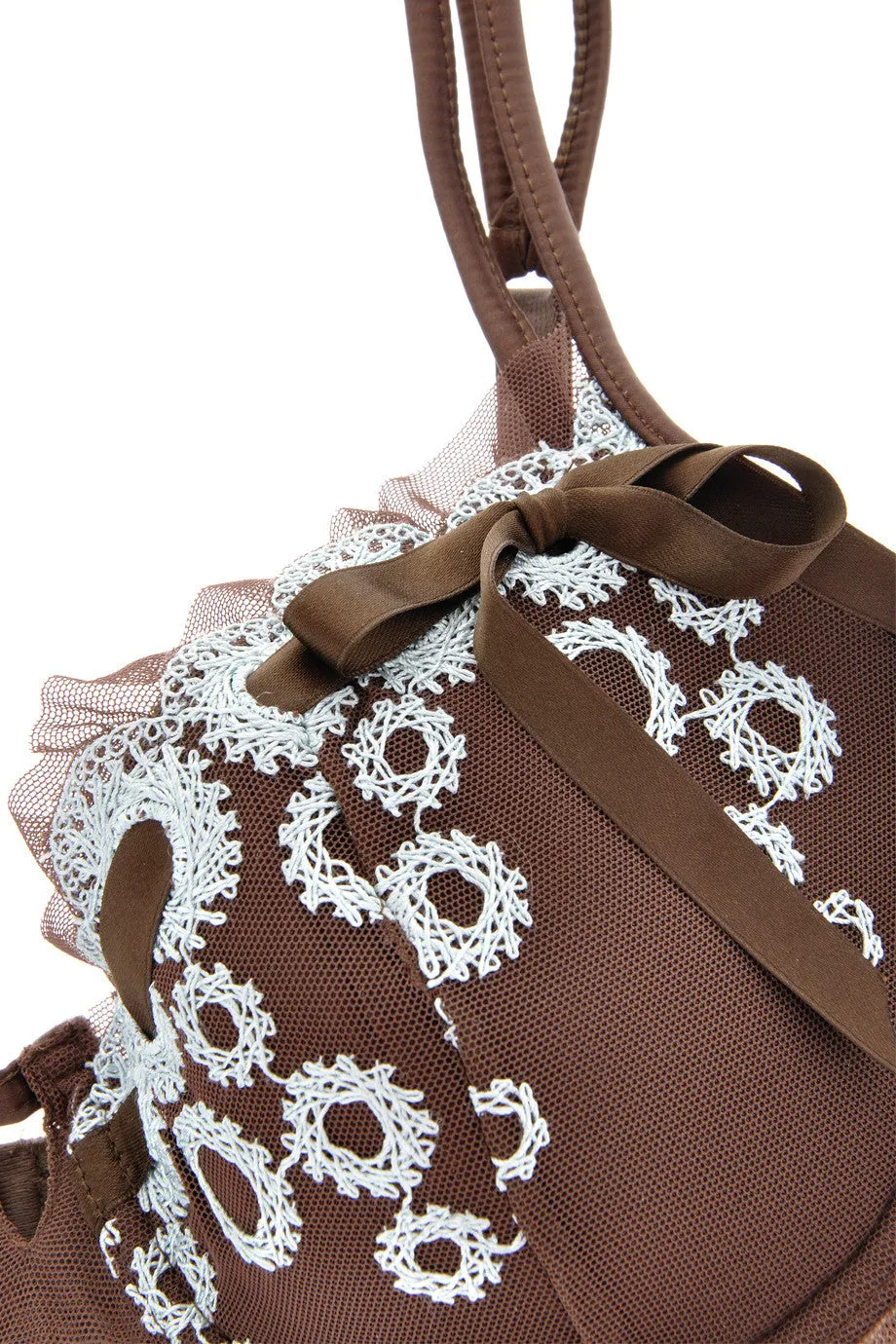 ARGENTOVIVO NESCAFE Brown Ribbon Bra