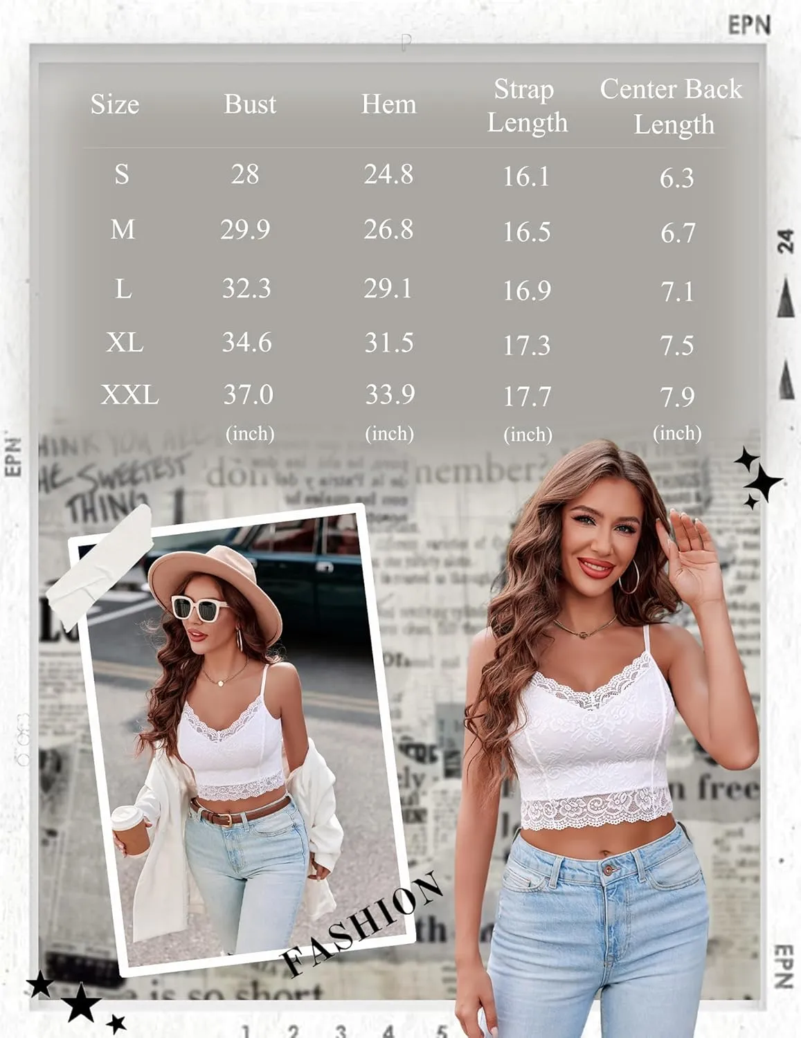 Avidlove Lace Bralette for Women Spaghetti Strap Tank Top V Neck Slim Basic Camisoles