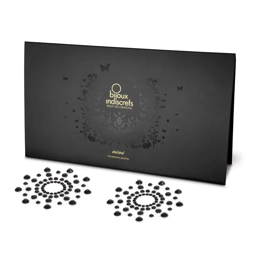 Bijoux Indiscrets Black Rhinestone Pasties for Her