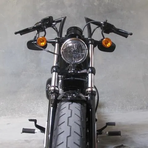 BILTWELL Handlebars Keystone 7/8" - Black Non Dimpled