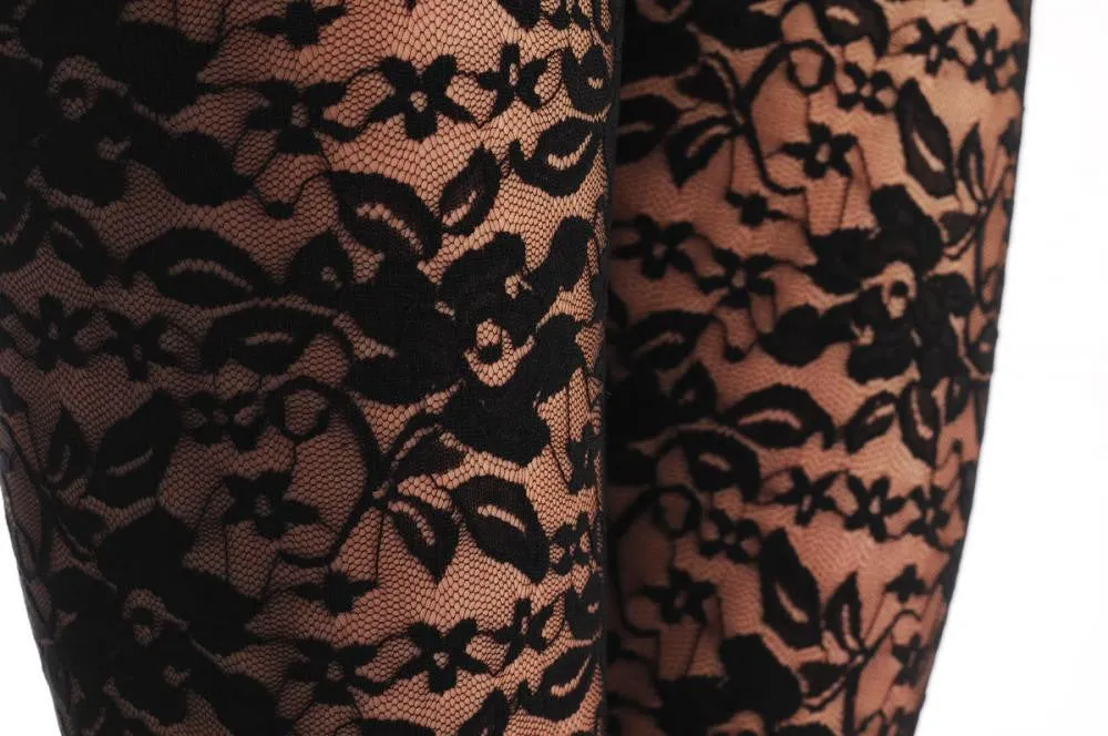 Black Flowers Lace