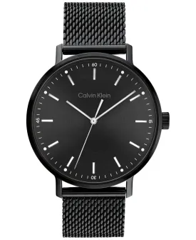 Black Stainless Steel Mesh Bracelet Watch 42mm Calvin Klein