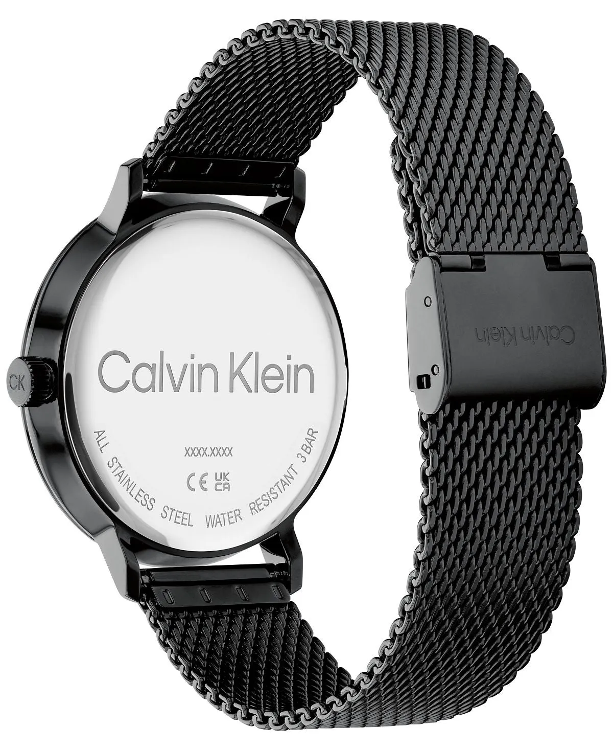 Black Stainless Steel Mesh Bracelet Watch 42mm Calvin Klein