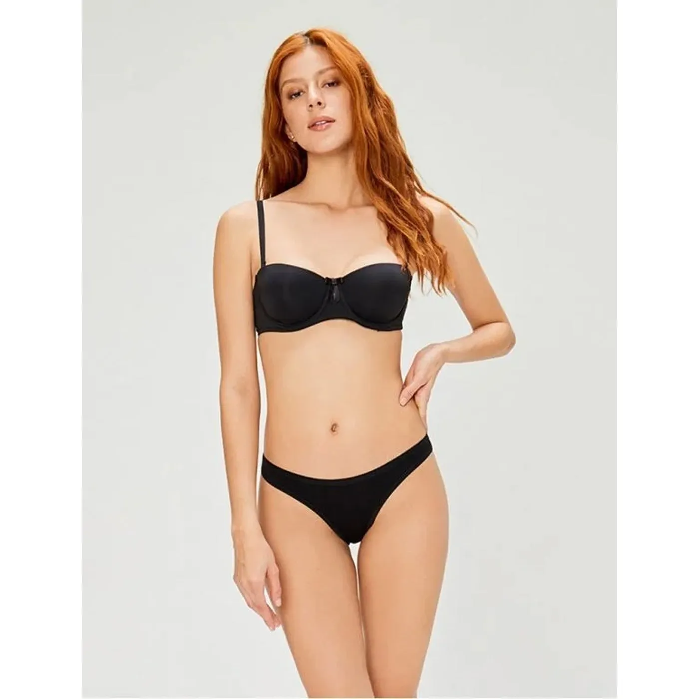 Black Strapless Lingerie Set