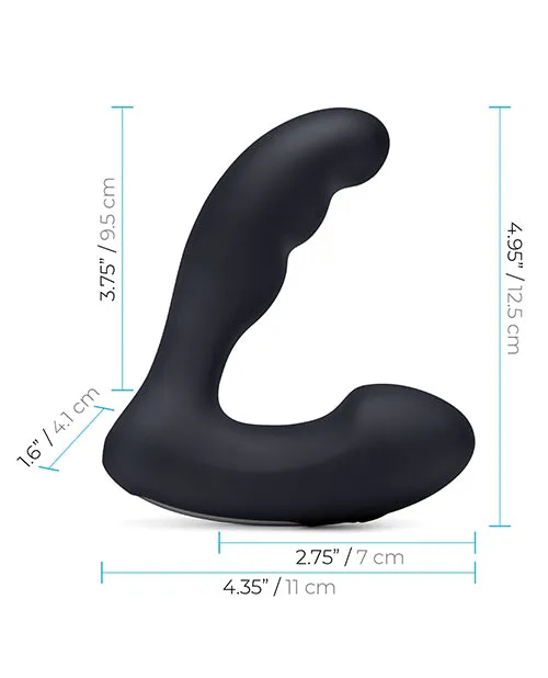 Blue Line Vibrating Prostate Prober w/ Remote - Black