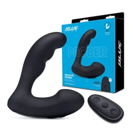 Blue Line Vibrating Prostate Prober w/Remote - Black