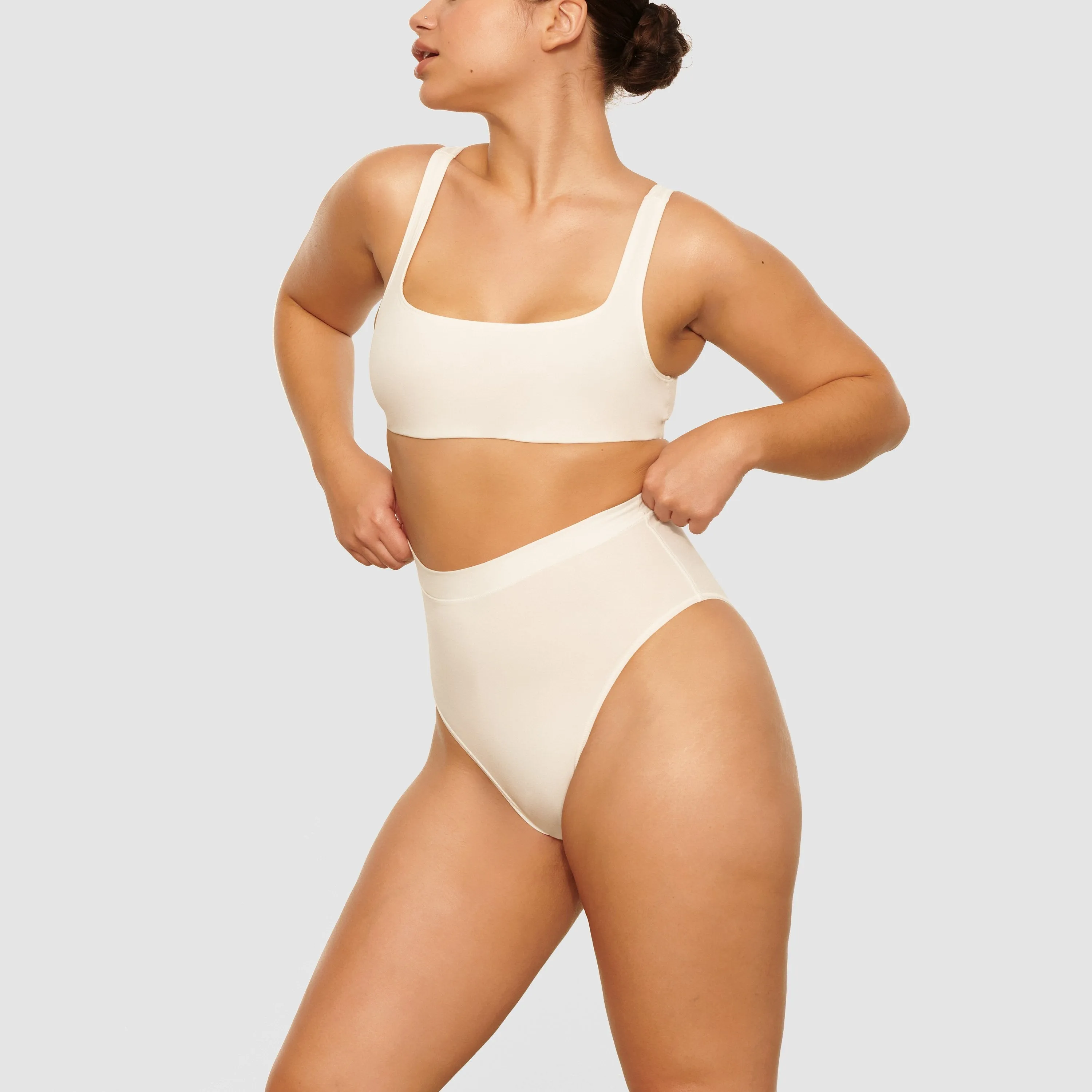 BODY BASICS HIGH WAIST BRIEF | MARBLE