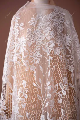 Boho Designer Floral Lace Fabric for Wholesale