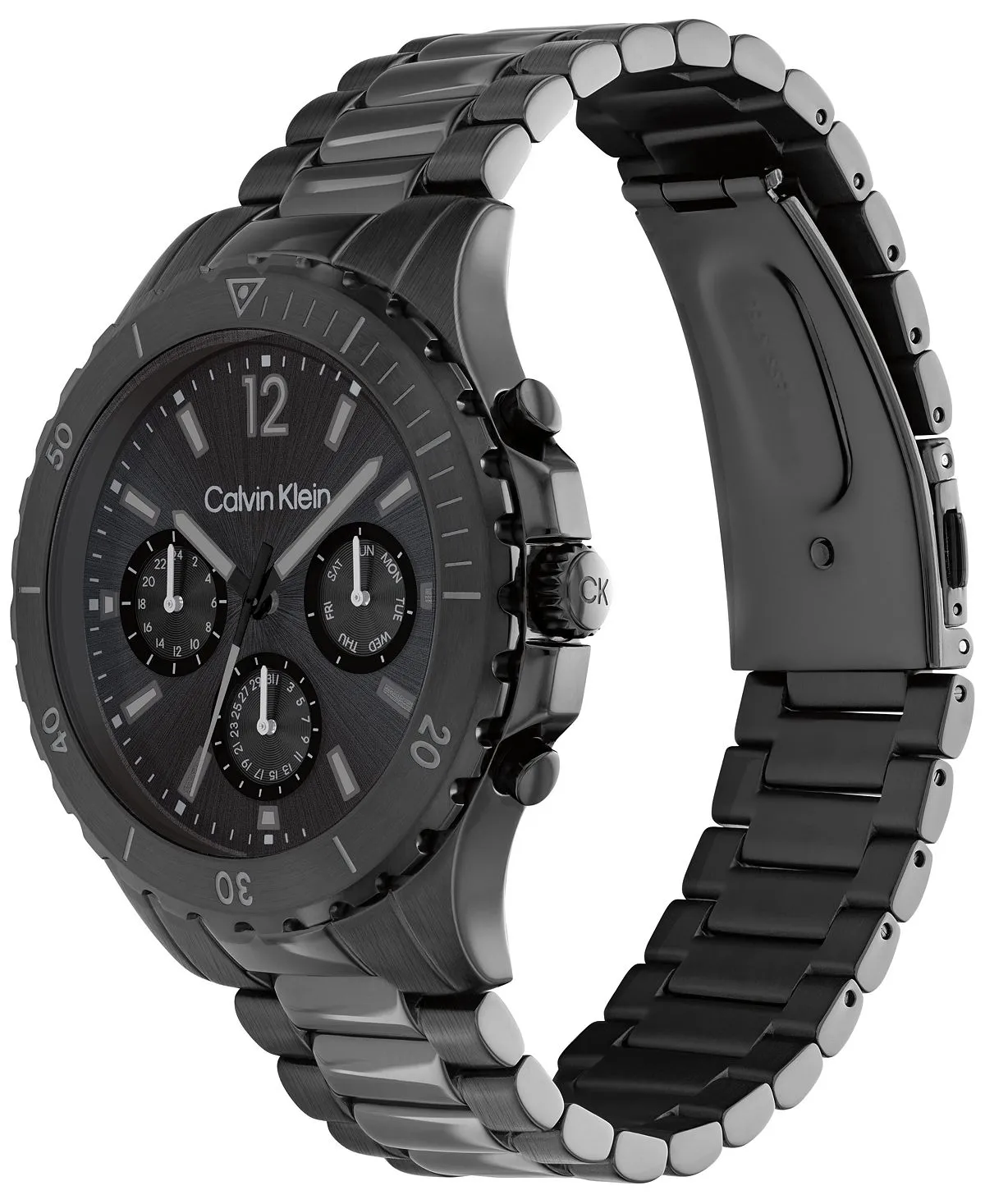 Calvin Klein 44mm Black Stainless Steel Bracelet Watch
