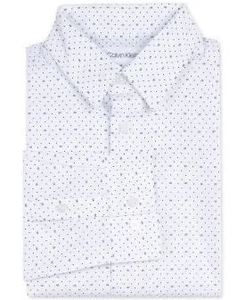 Calvin Klein Classic Polka Dot Logo Big Boys Slim Fit Shirt