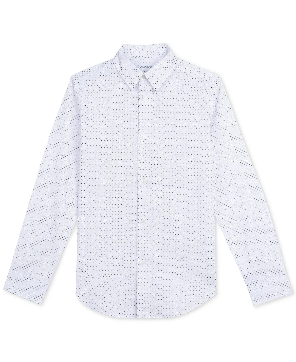 Calvin Klein Classic Polka Dot Logo Big Boys Slim Fit Shirt