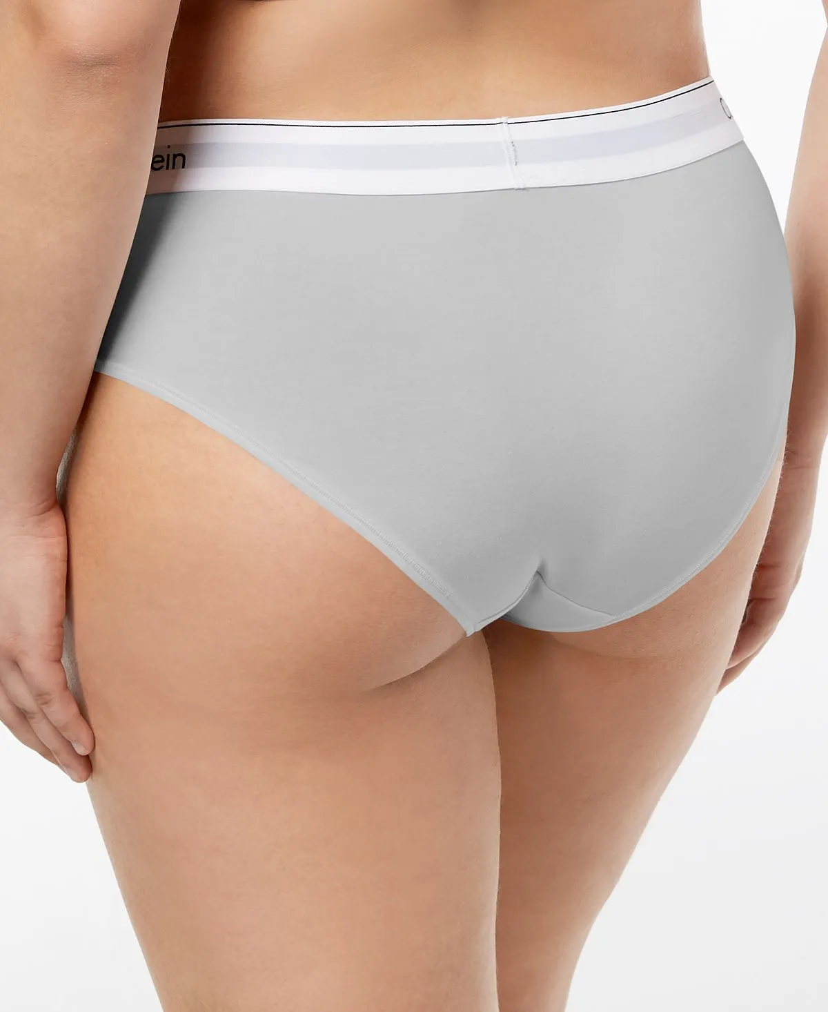 Calvin Klein Contemporary Plus Size Cotton Hipster Logo Lingerie QF5118 ,  grey