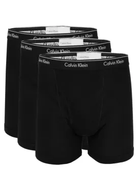 Calvin Klein Cotton Boxer Briefs 3 Pack, Black