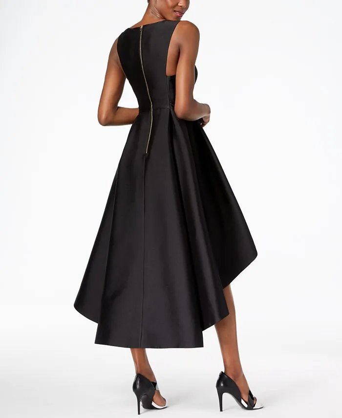 Calvin Klein High Low A-Line Dress, Black