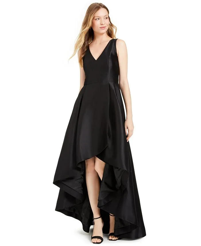 Calvin Klein High Low A-Line Dress, Black