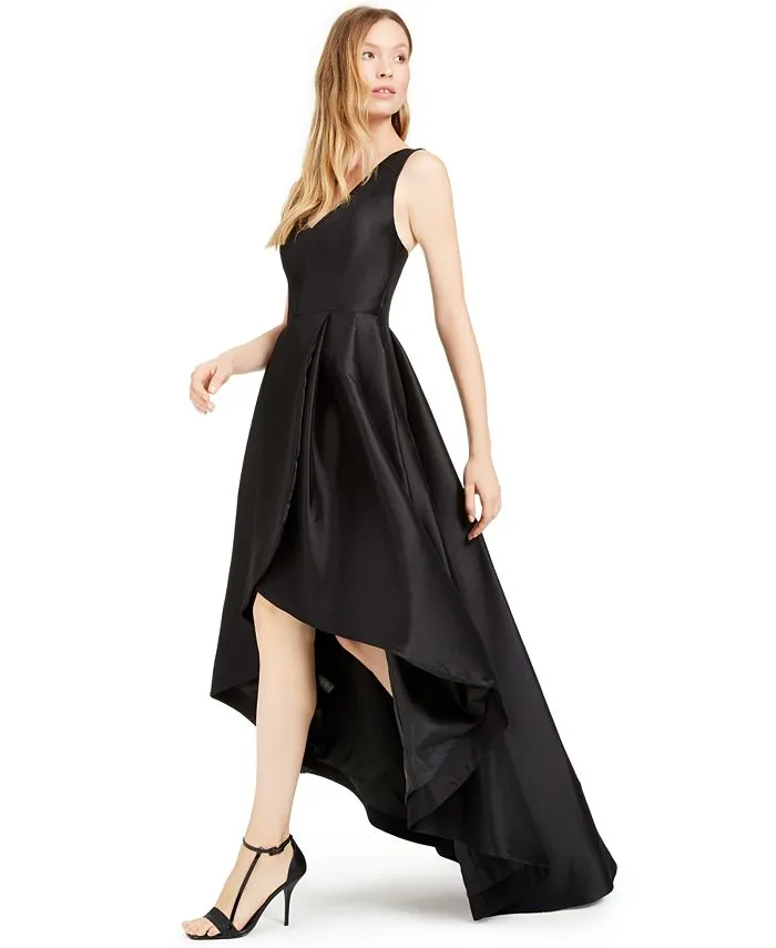 Calvin Klein High Low A-Line Dress, Black