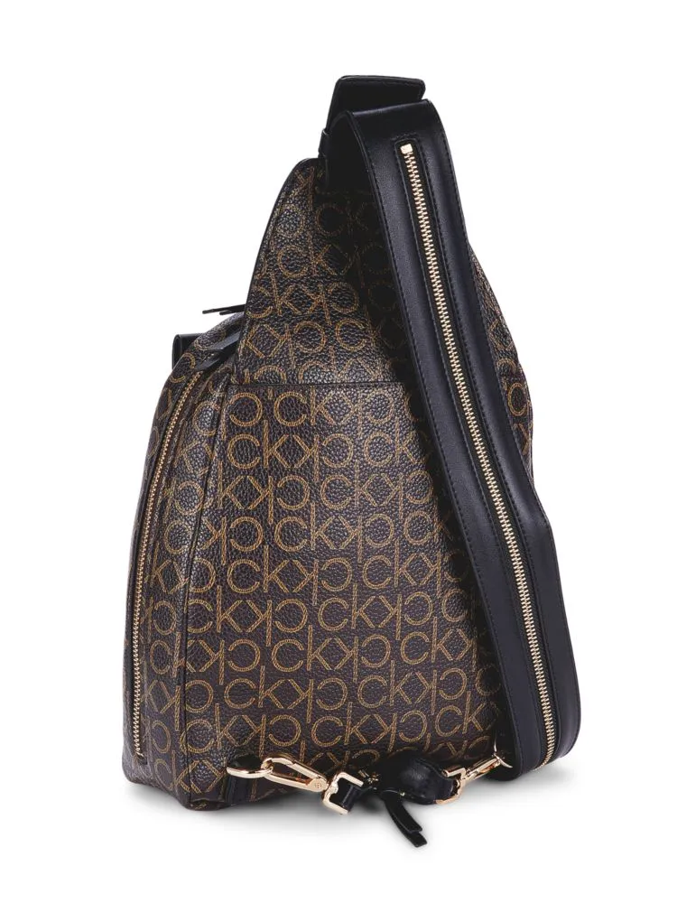 Calvin Klein Logo Millie Backpack, Brown