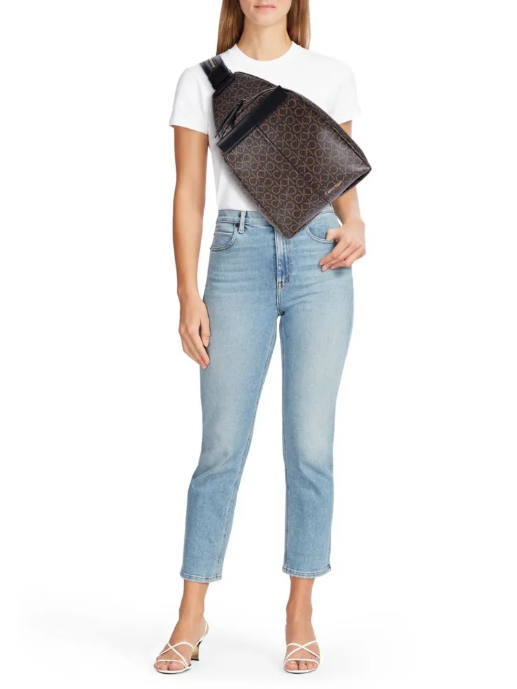 Calvin Klein Logo Millie Backpack, Brown
