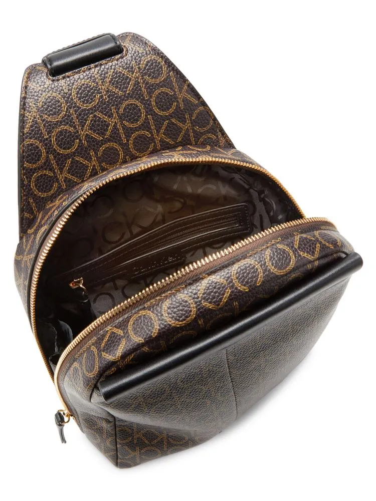 Calvin Klein Logo Millie Backpack, Brown