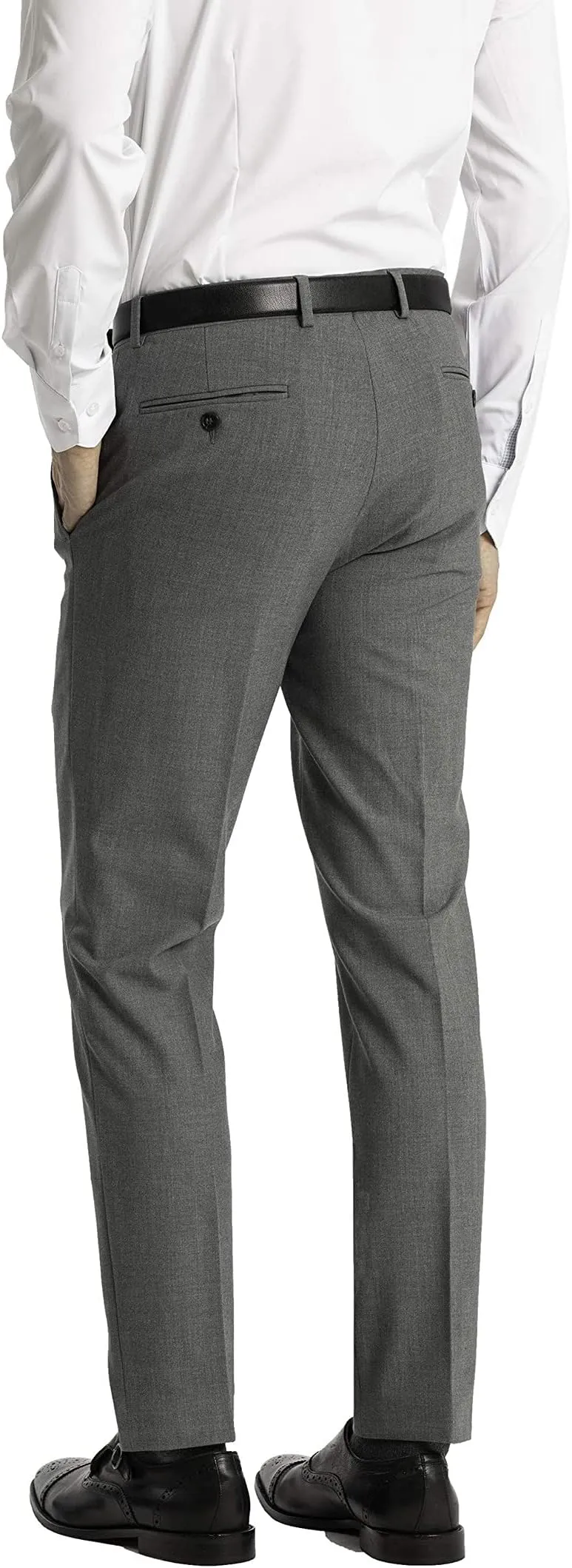 Calvin Klein Men's Slim Stretch Classic Pants, Light Gray