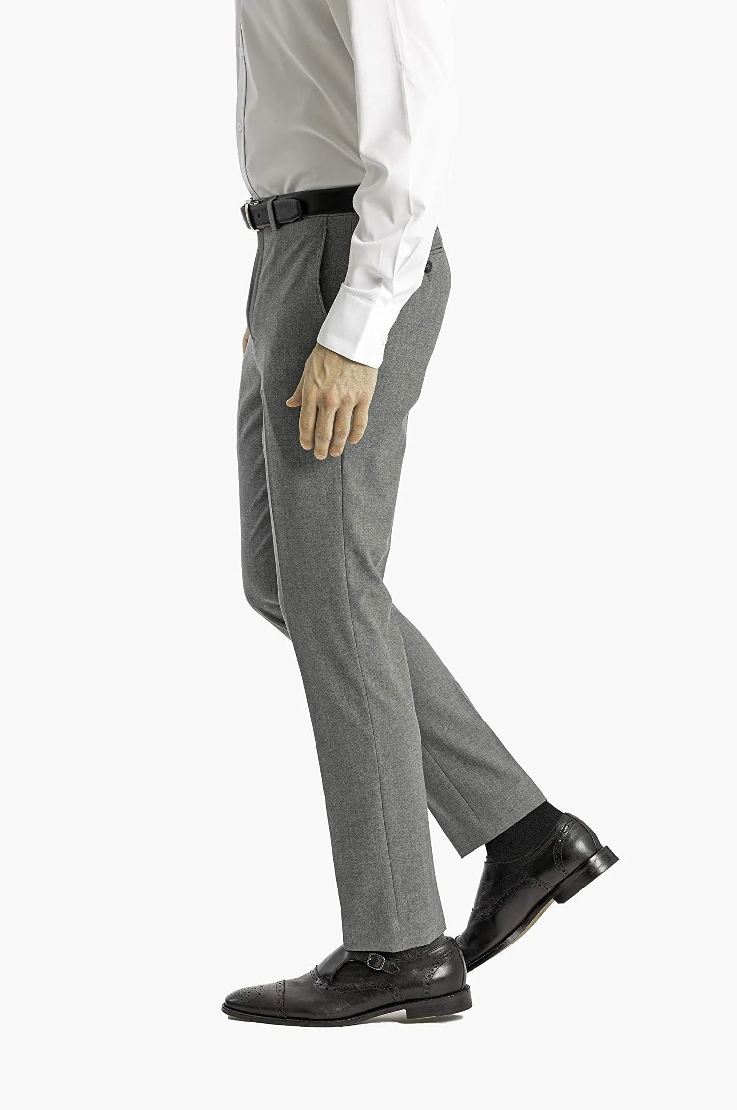 Calvin Klein Men's Slim Stretch Classic Pants, Light Gray