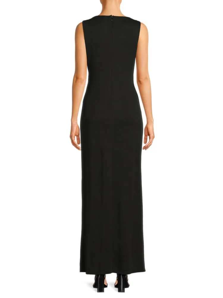 Calvin Klein Ruffled Cutout Maxi Dress, Black