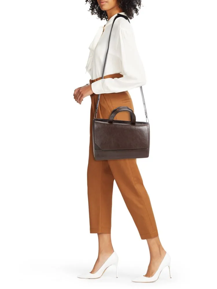 Calvin Klein Solid Basalt Top Handle Bag Java