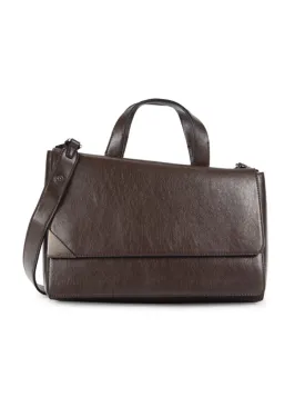 Calvin Klein Solid Basalt Top Handle Bag Java