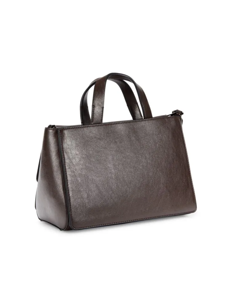 Calvin Klein Solid Basalt Top Handle Bag Java