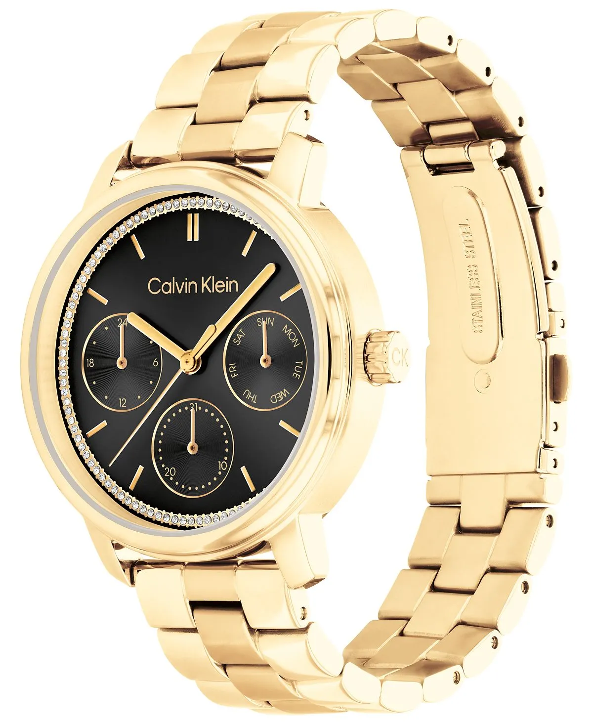 Calvin Klein Women's Gold Stainless Steel 38mm Bracelet Watch, Gold