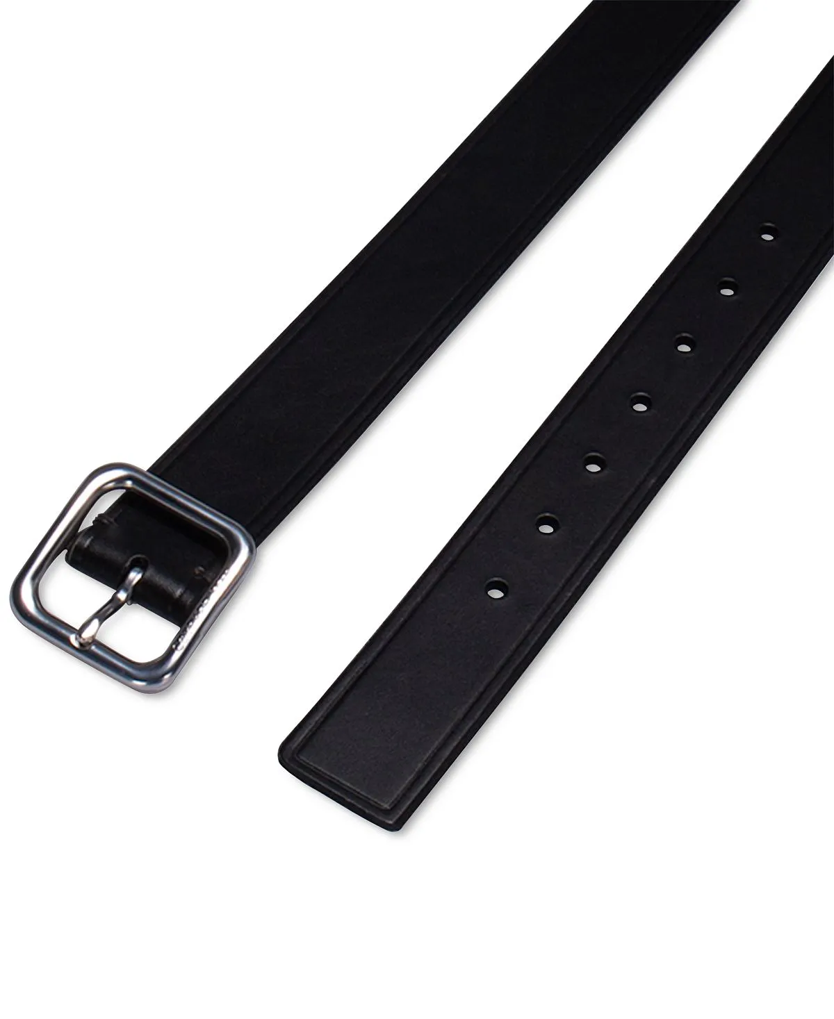 Calvin Klein Women's Leather Trouser Belt with Square Buckle, Black