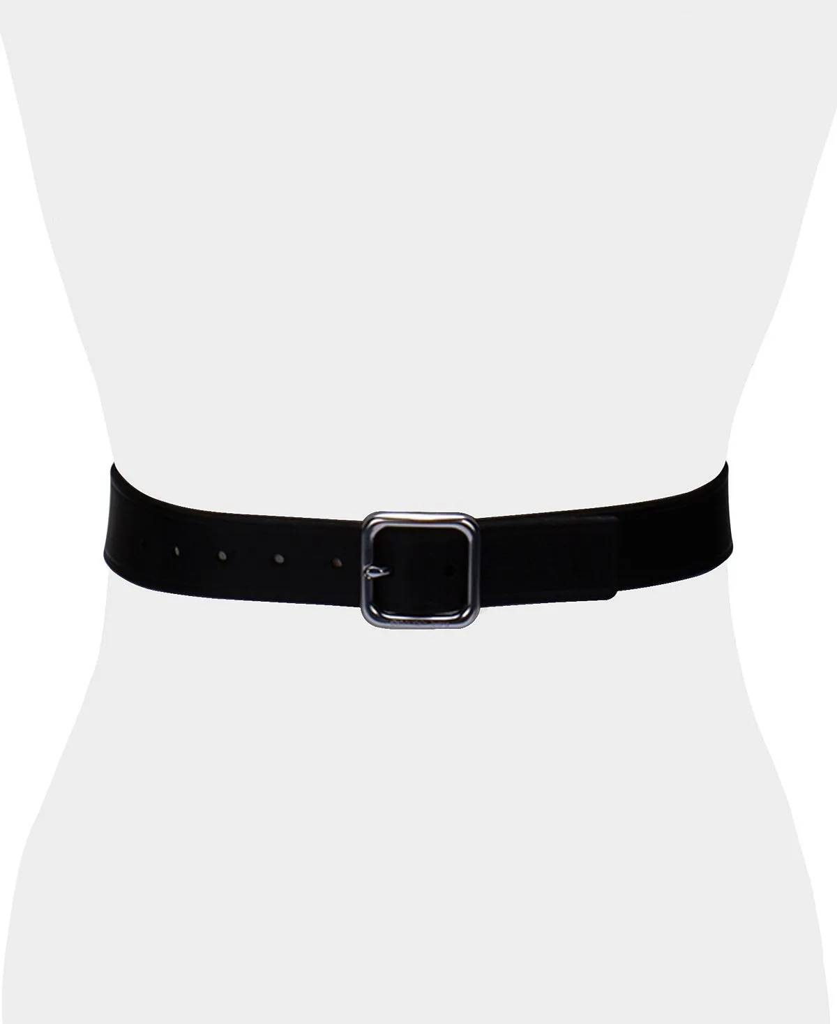 Calvin Klein Women's Leather Trouser Belt with Square Buckle, Black