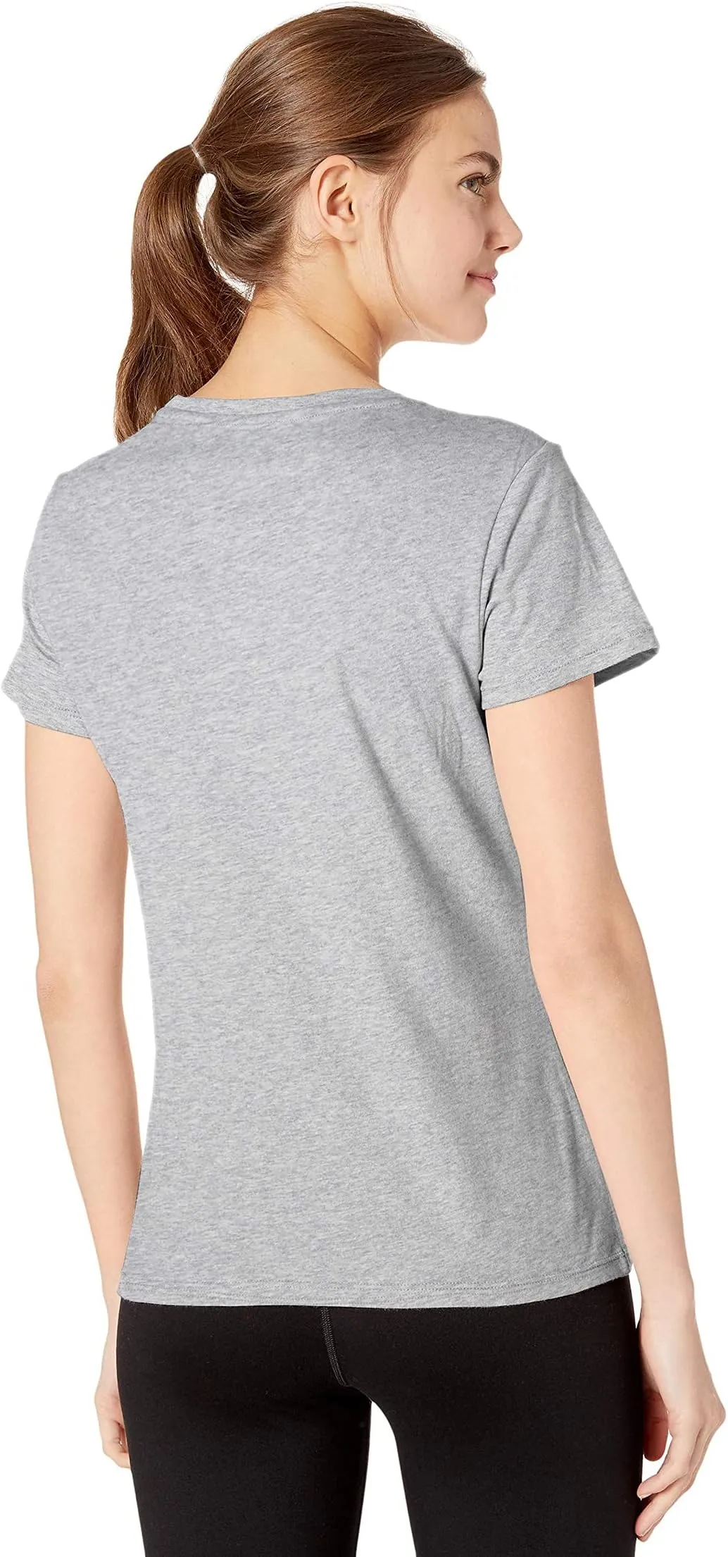 Calvin Klein Women's Premium Crew Neck T-Shirt (Standard and Plus) color Deep Pearl Gray
