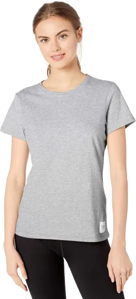 Calvin Klein Women's Premium Crew Neck T-Shirt (Standard and Plus) color Deep Pearl Gray