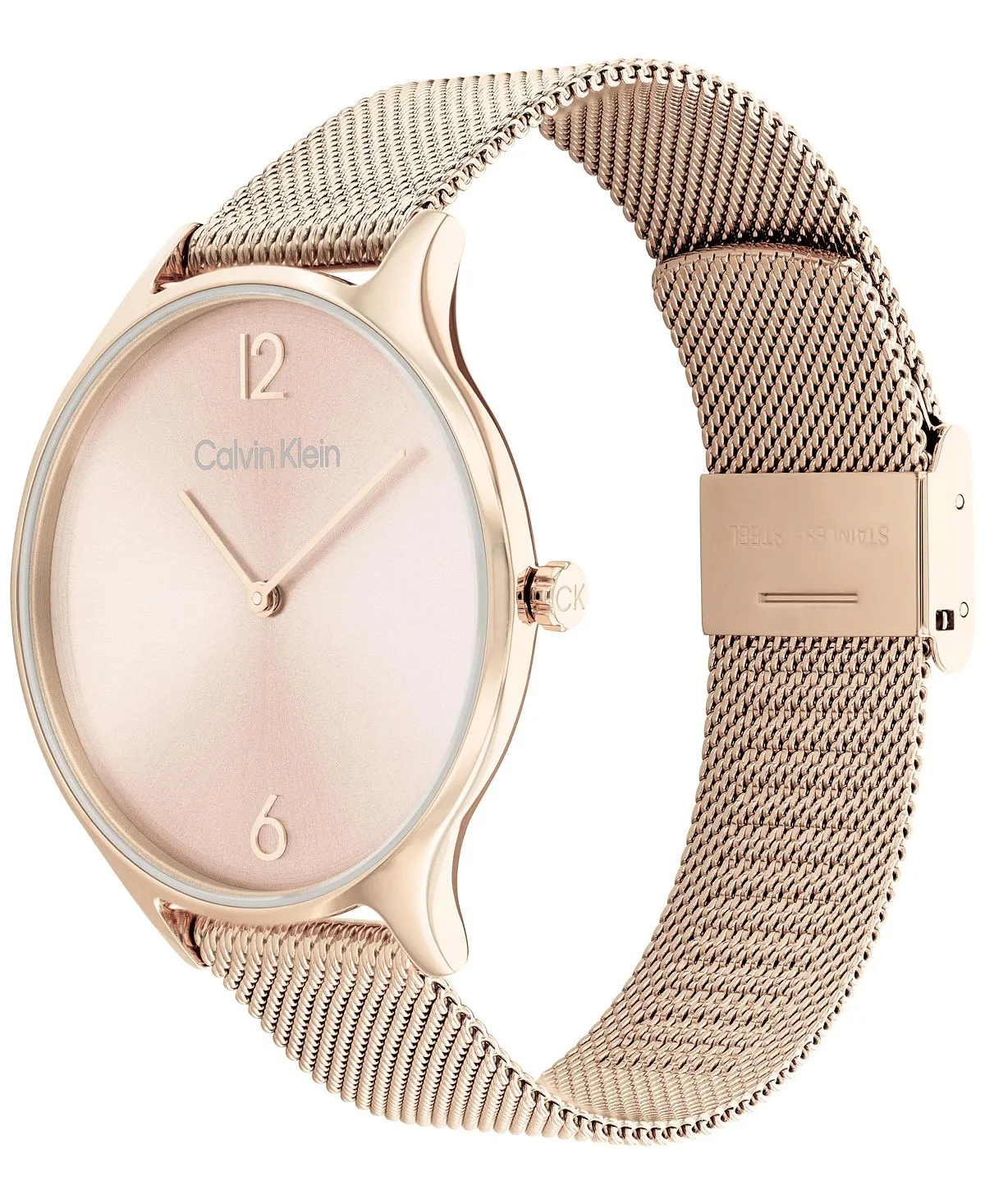 Carnation Gold Mesh Bracelet Watch, 38mm Calvin Klein