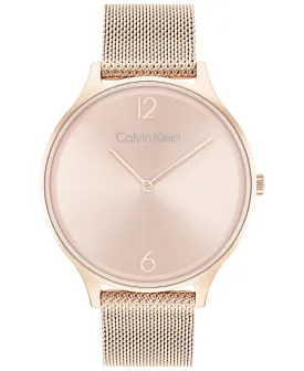 Carnation Gold Mesh Bracelet Watch, 38mm Calvin Klein