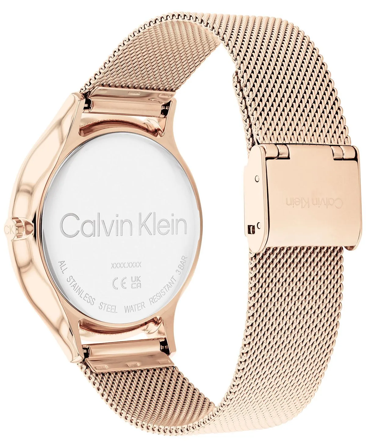 Carnation Gold Mesh Bracelet Watch, 38mm Calvin Klein