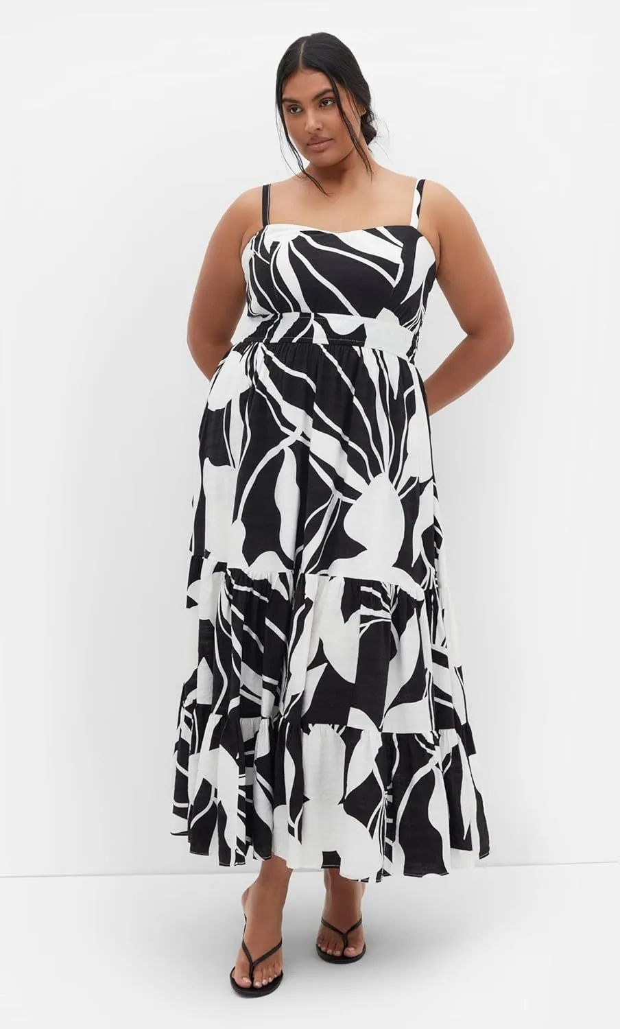 City Chic Women's Plus Size Dress - Kehlani Print Tier Maxi