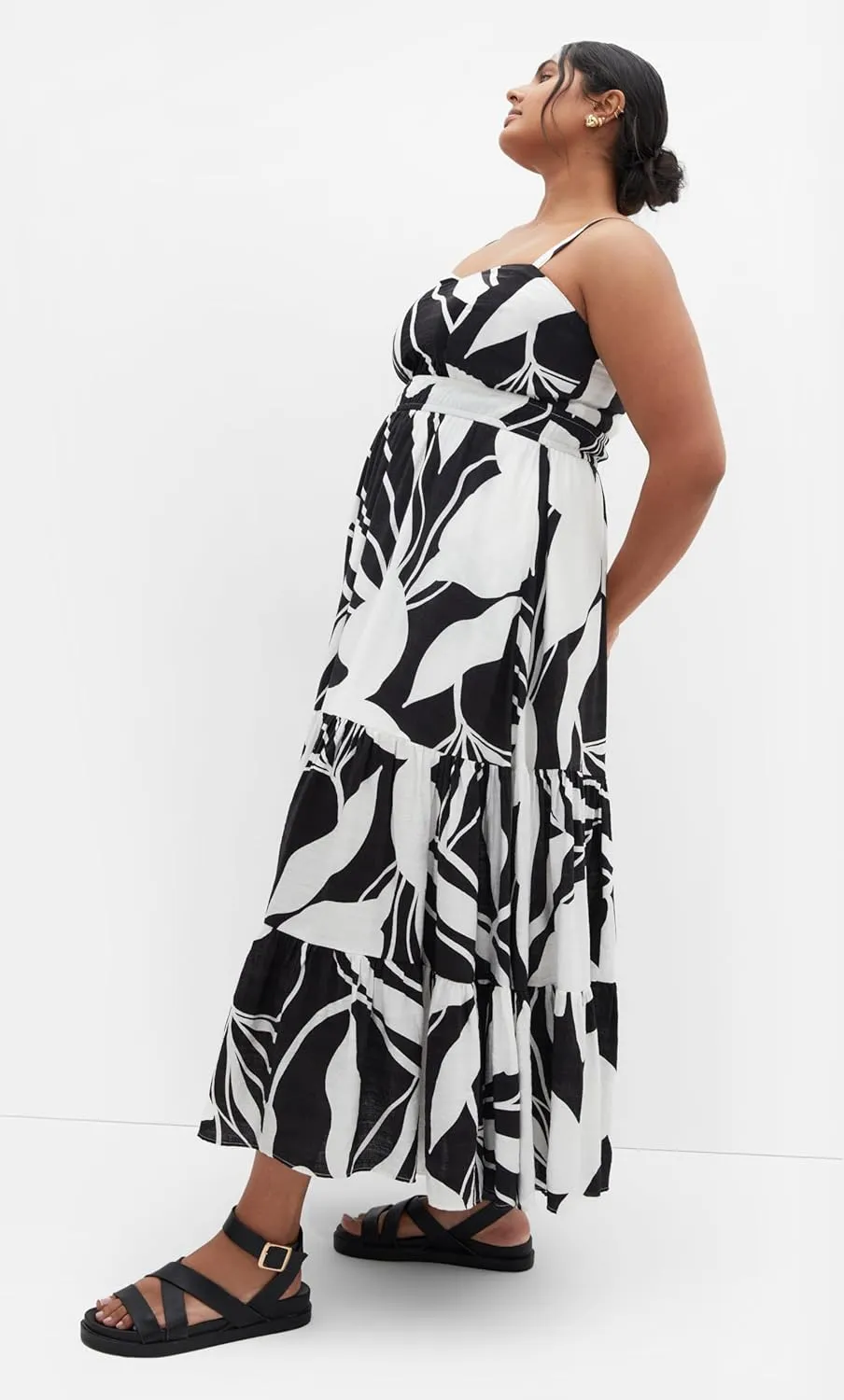 City Chic Women's Plus Size Dress - Kehlani Print Tier Maxi